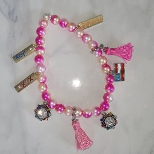 Handmade Beaded Bracelet with Charms